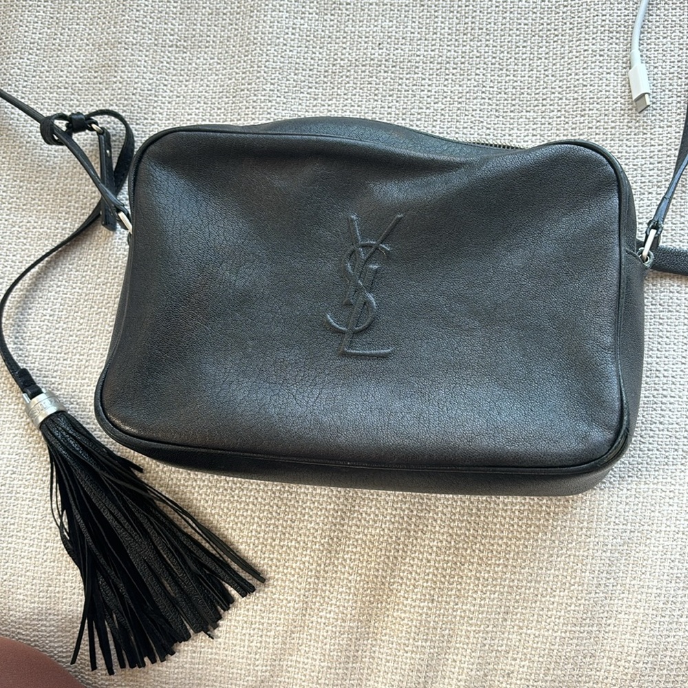 Yves Saint Laurent Black Lou Camera Bag